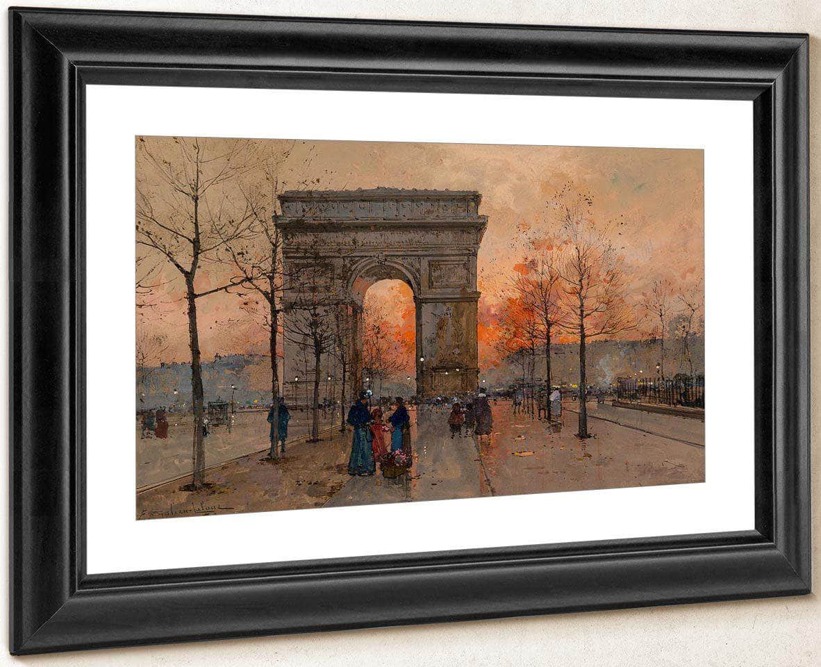 Larc De Triomphe Place De Letoile By Eugene Galien Laloue Fine Art Print