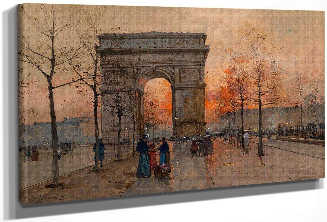 Larc De Triomphe Place De Letoile By Eugene Galien Laloue Fine Art Print