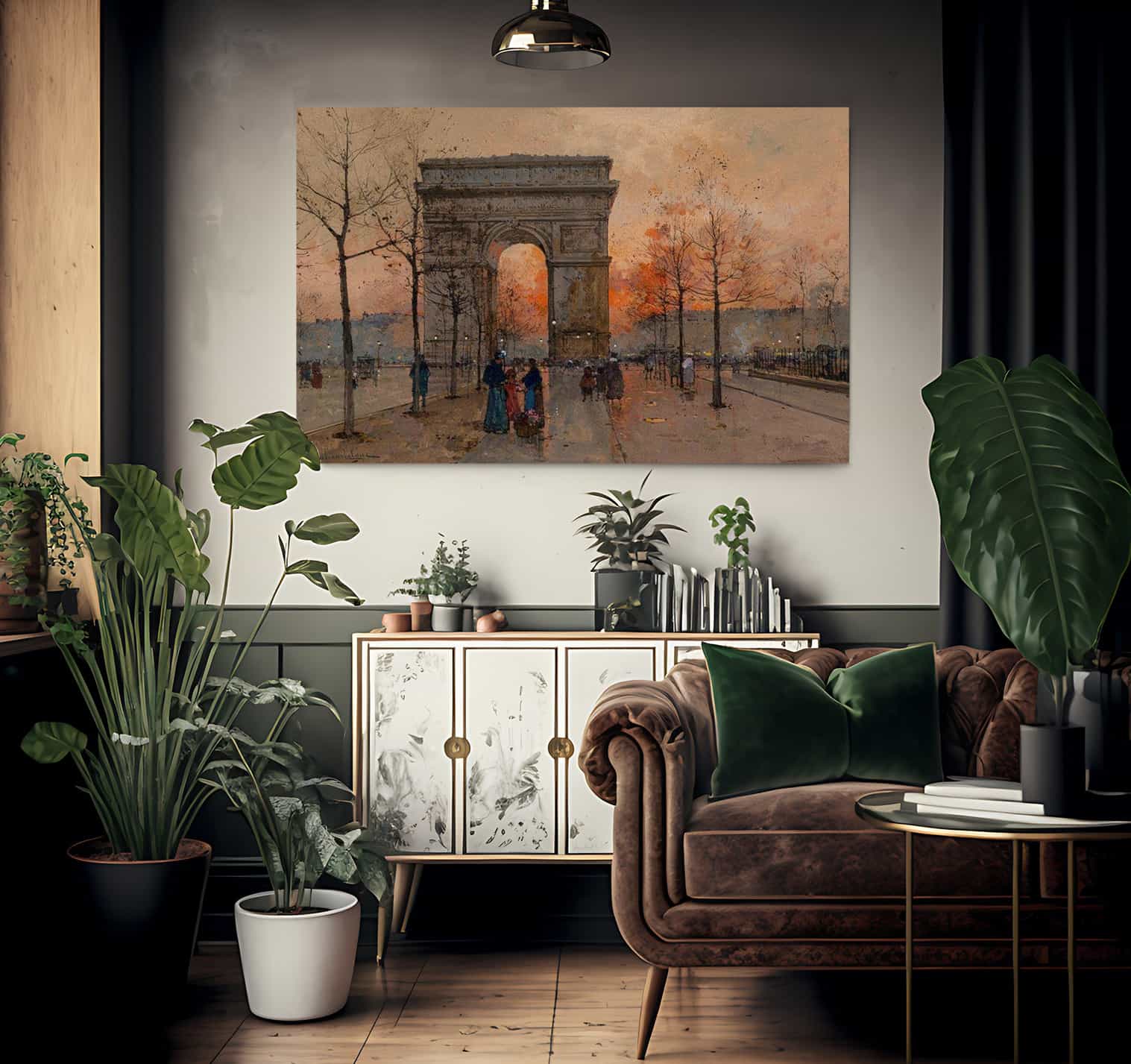 Larc De Triomphe Place De Letoile By Eugene Galien Laloue Fine Art Print