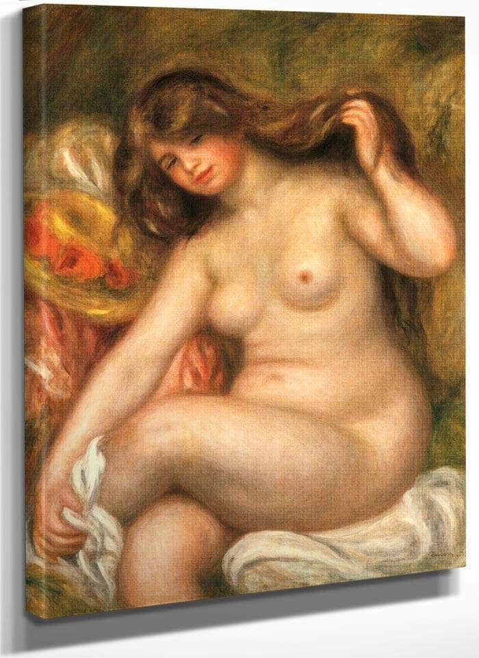 Large Bather By Pierre August Renoir Fine Art Print