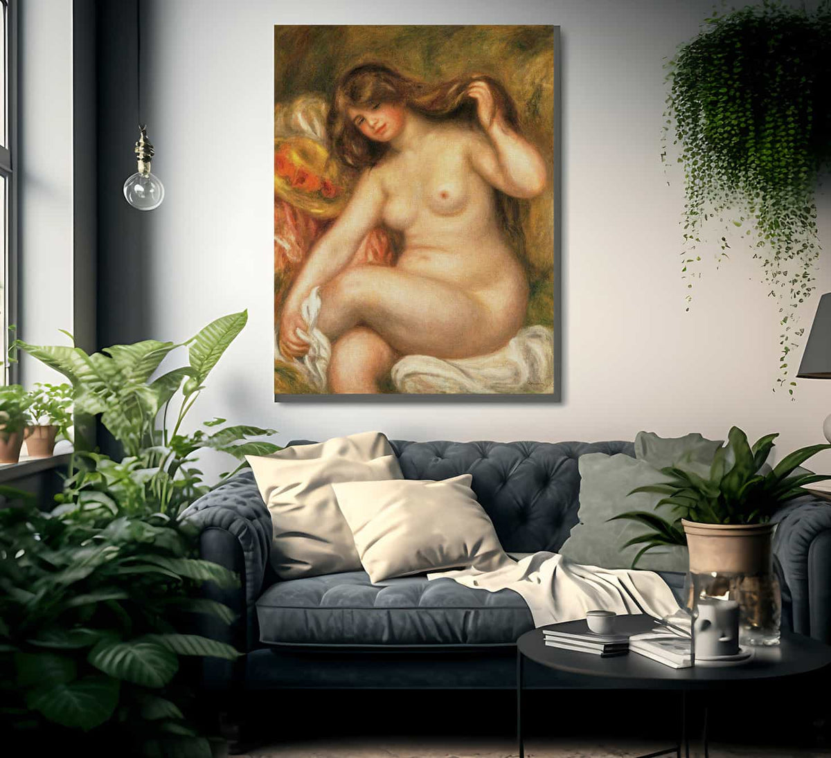 Large Bather By Pierre August Renoir Fine Art Print