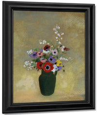 Large Green Vase With Mixed Flowers 1910 1912 Pastel 74 3X62 2Cm Museum Of Fine Arts Boston By Odilon Redon Fine Art Print