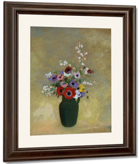 Large Green Vase With Mixed Flowers 1910 1912 Pastel 74 3X62 2Cm Museum Of Fine Arts Boston By Odilon Redon Fine Art Print