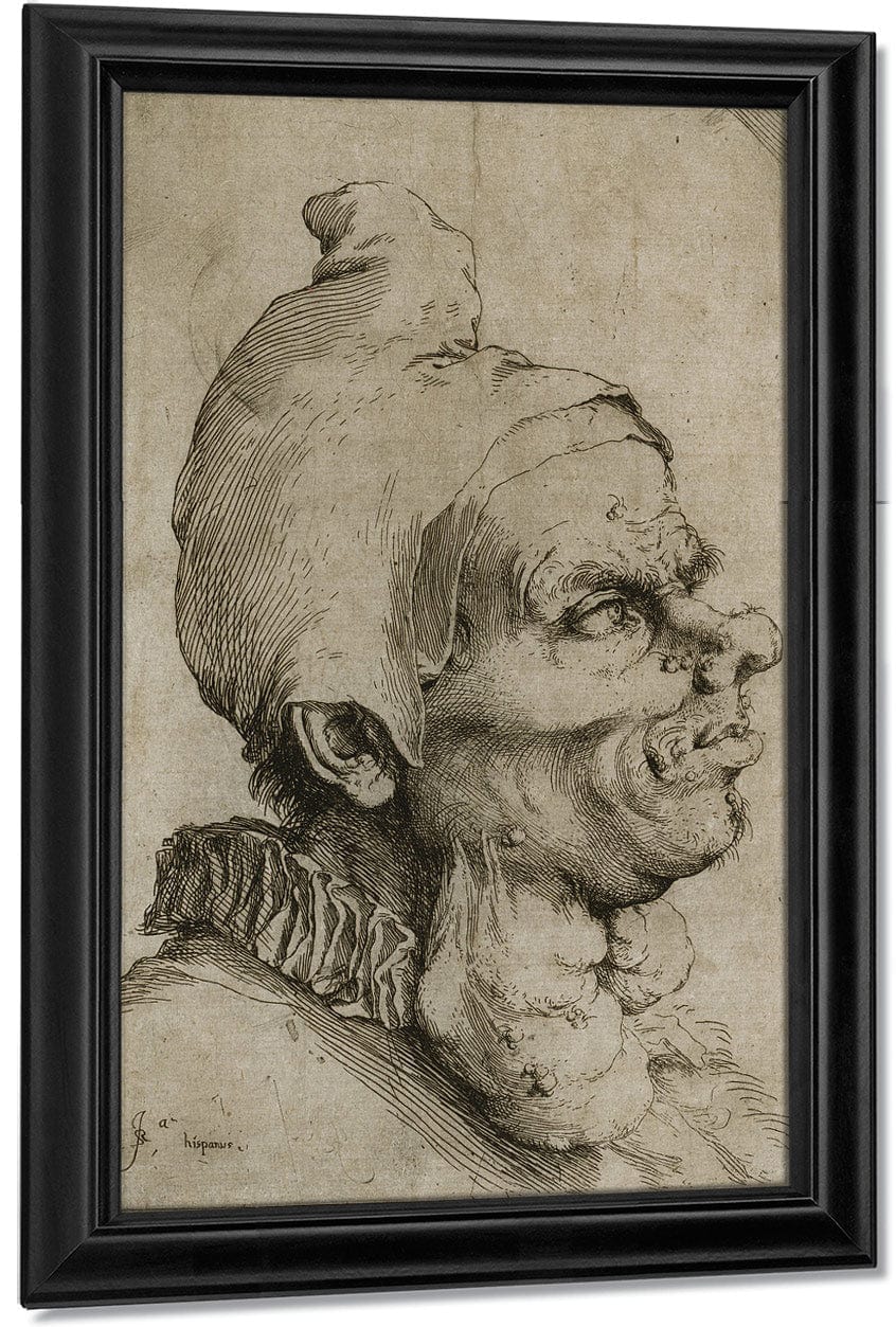 Large Grotesque Head By Jusepe De Ribera Fine Art Print
