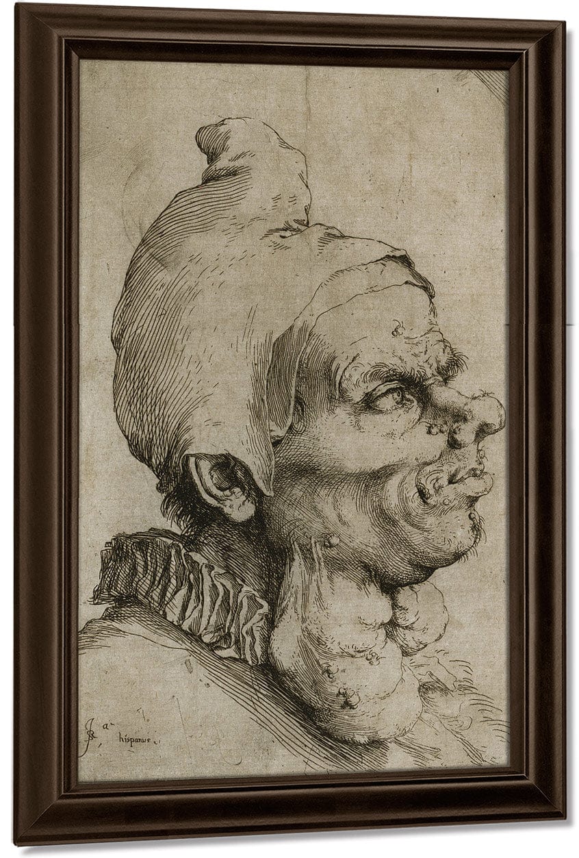 Large Grotesque Head By Jusepe De Ribera Fine Art Print