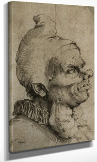 Large Grotesque Head By Jusepe De Ribera Fine Art Print