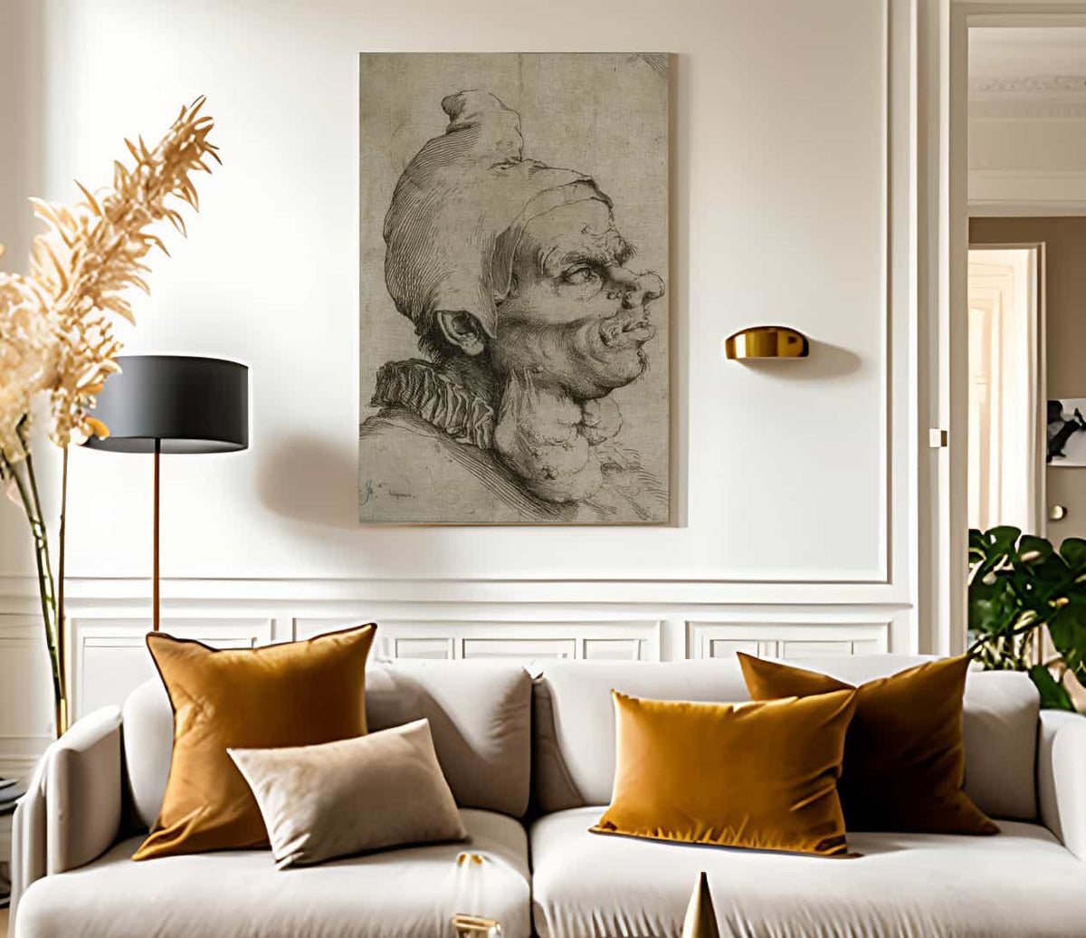 Large Grotesque Head By Jusepe De Ribera Fine Art Print