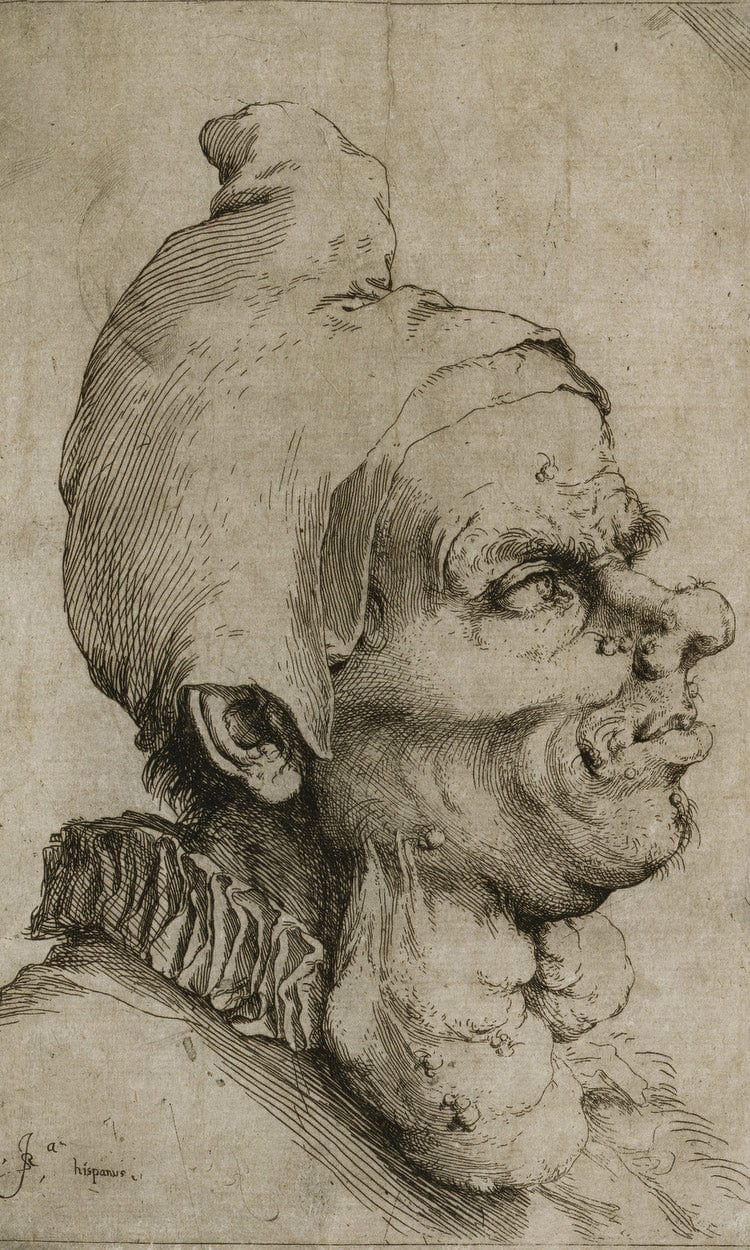 Large Grotesque Head By Jusepe De Ribera Fine Art Print