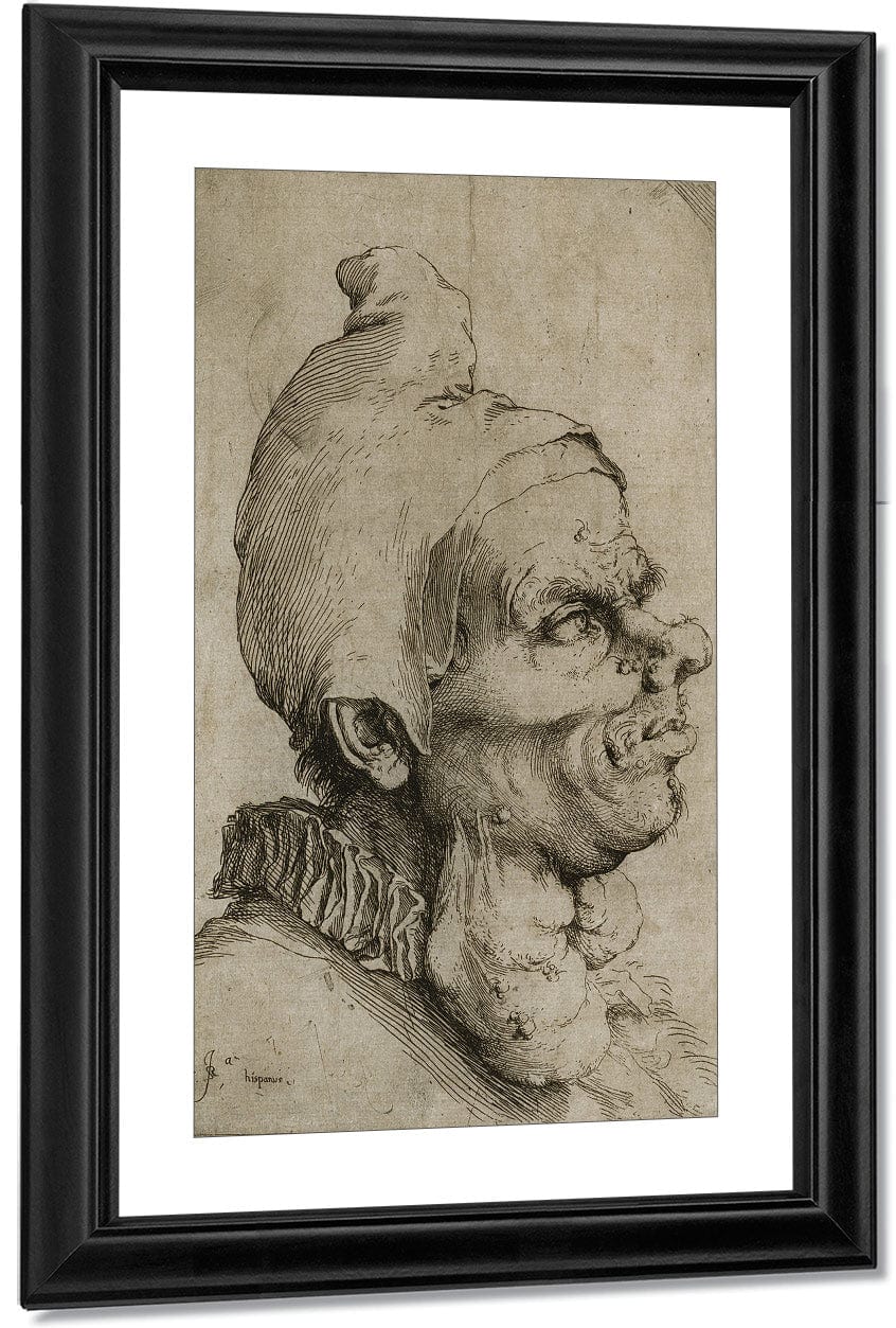 Large Grotesque Head By Jusepe De Ribera Fine Art Print