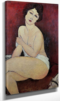 Large Seated Nude By Amedeo Modigliani Fine Art Print
