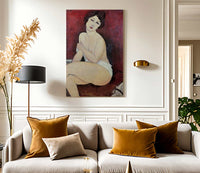 Large Seated Nude By Amedeo Modigliani Fine Art Print