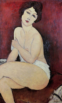 Large Seated Nude By Amedeo Modigliani Fine Art Print