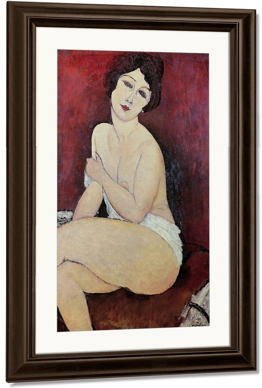 Large Seated Nude By Amedeo Modigliani Fine Art Print