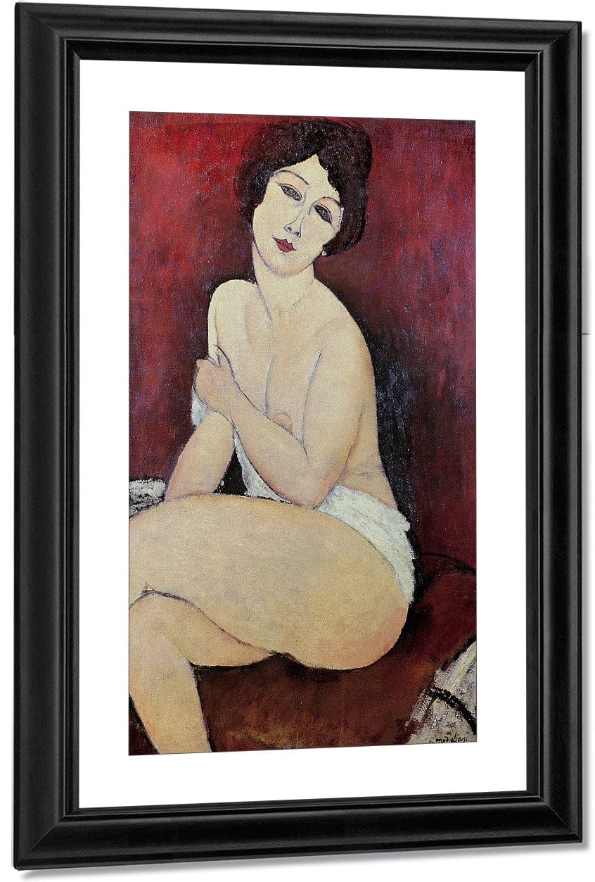Large Seated Nude By Amedeo Modigliani Fine Art Print