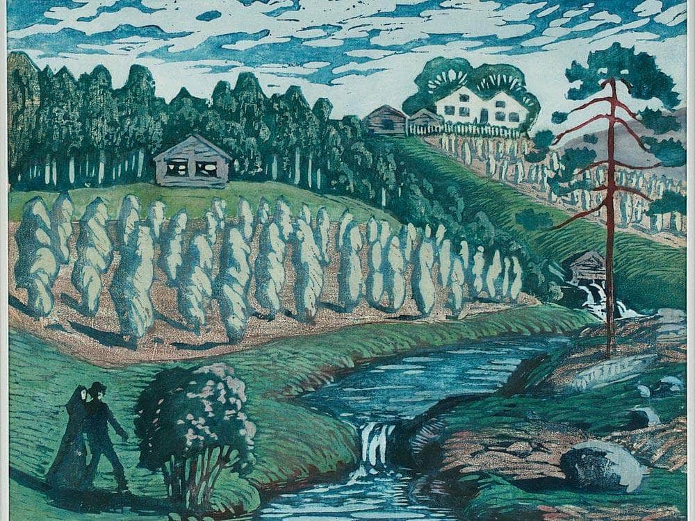 Large Stook 1 By Nicolai Astrup Fine Art Print