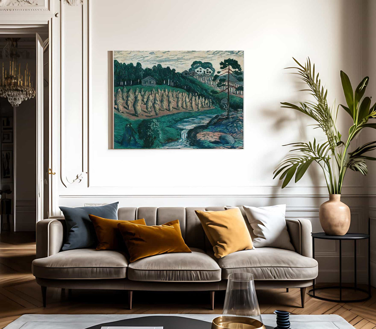 Large Stook By Nicolai Astrup Fine Art Print