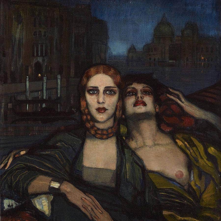 Las Hermanas De Venecia By Federico Beltran Masses Fine Art Print