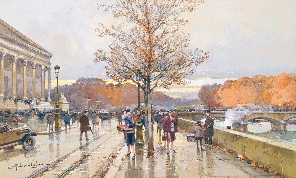 Lassemblee Nationale Et Le Pont De La Concorde By Eugene Galien Laloue Fine Art Print