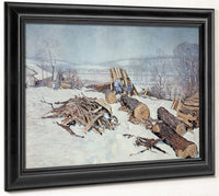 Last Of The Chestnuts (Tree Cutters) By NC Wyeth Fine Art Print