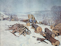 Last Of The Chestnuts (Tree Cutters) By NC Wyeth Fine Art Print