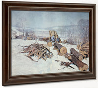 Last Of The Chestnuts (Tree Cutters) By NC Wyeth Fine Art Print