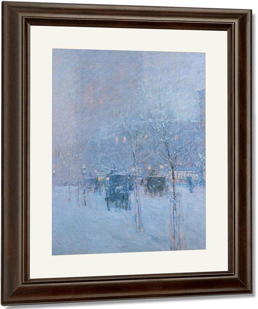 Late Afternoon New York Winter By Childe Hassam Fine Art Print