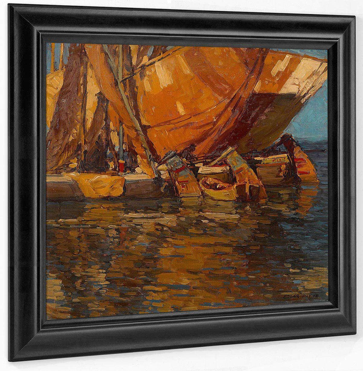 Lateen Rigged Sailboat By Edgar Payne Fine Art Print
