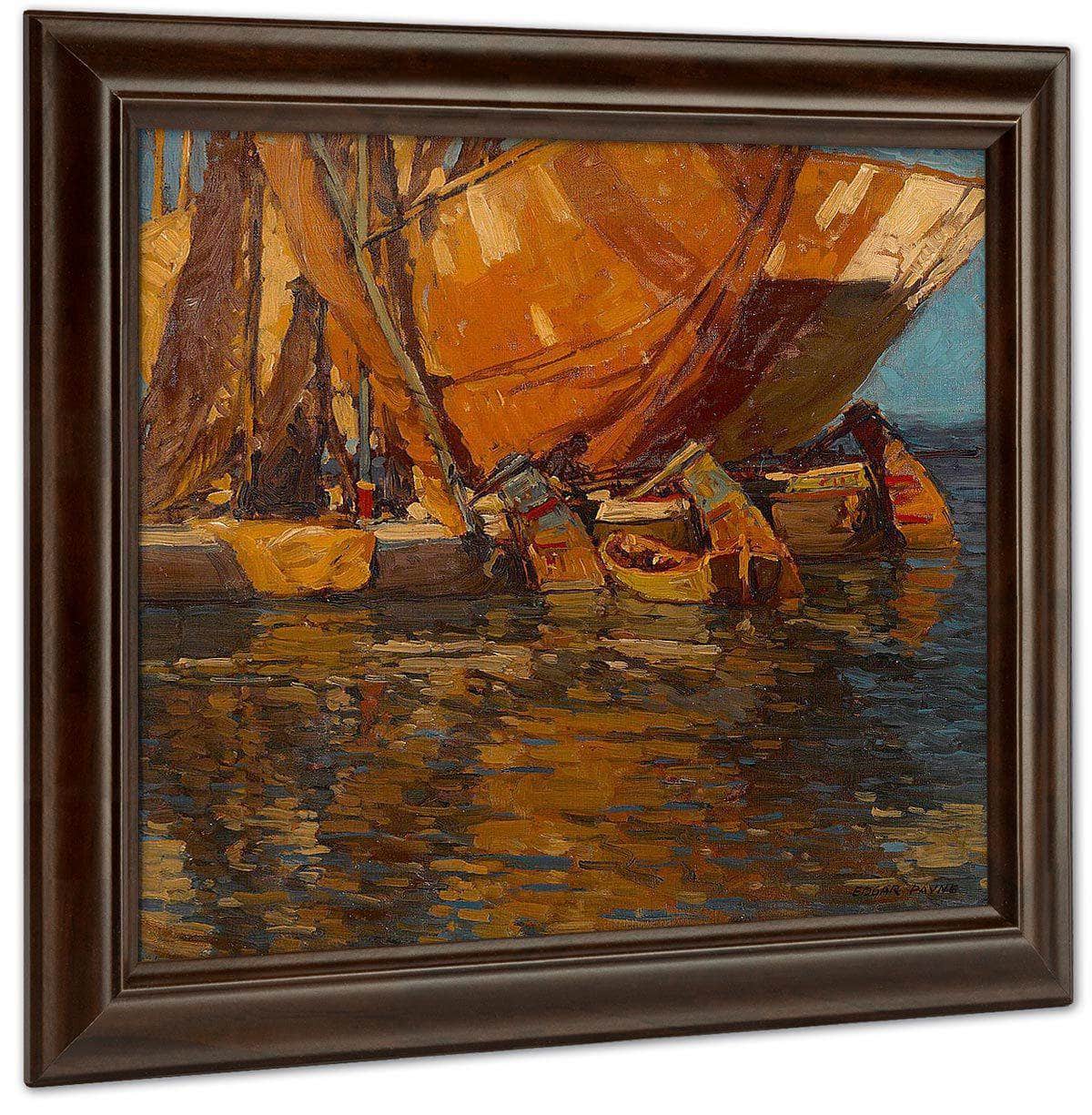 Lateen Rigged Sailboat By Edgar Payne Fine Art Print
