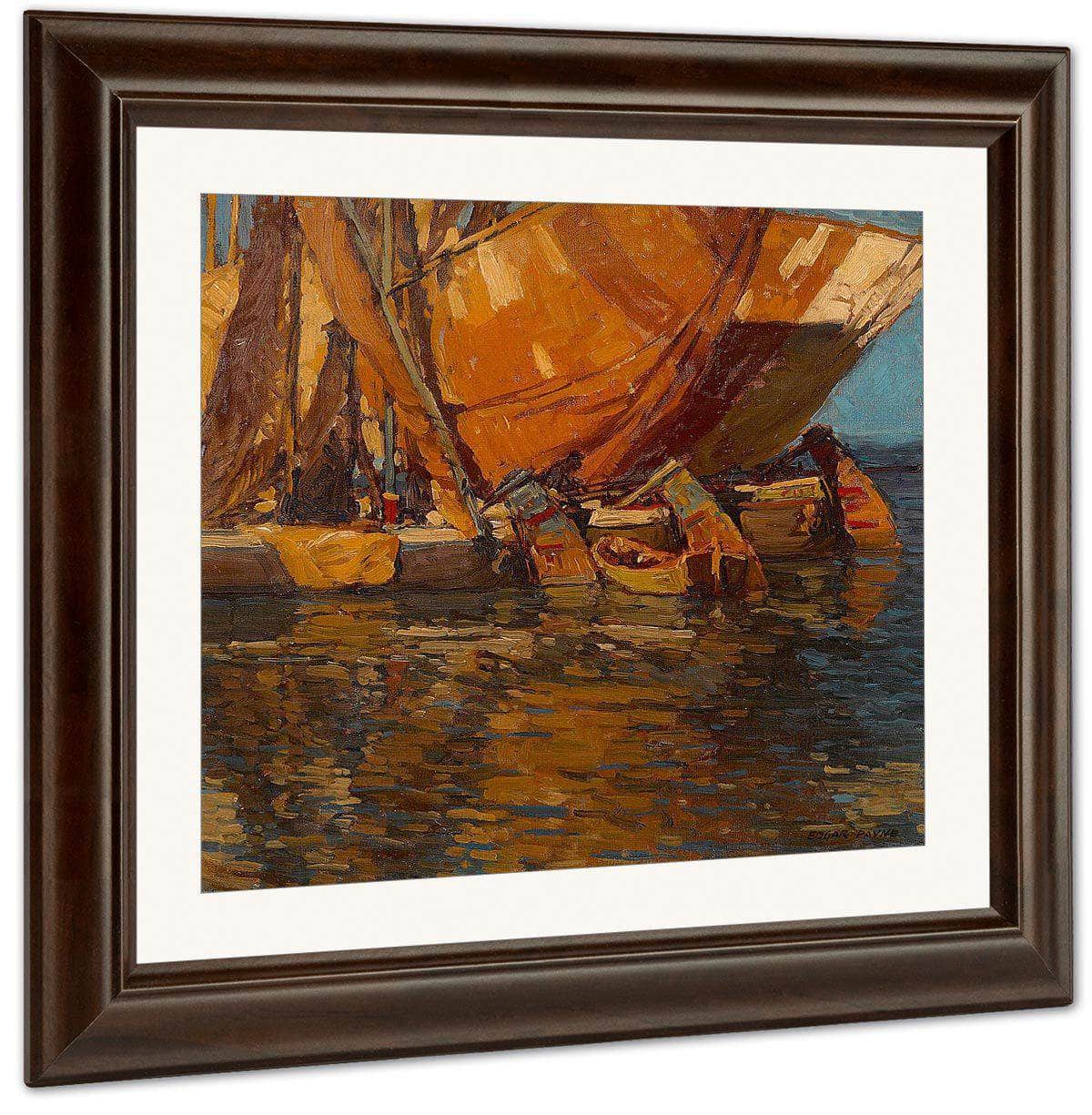 Lateen Rigged Sailboat By Edgar Payne Fine Art Print