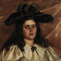 Laura Alice In Big Hat By Alice Pike Barney Fine Art Print