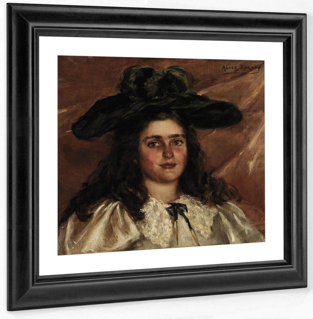 Laura Alice In Big Hat By Alice Pike Barney Fine Art Print