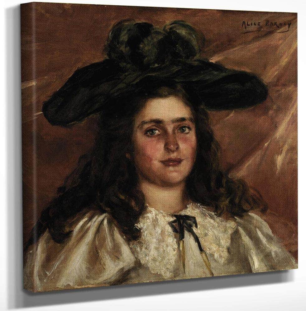 Laura Alice In Big Hat By Alice Pike Barney Fine Art Print