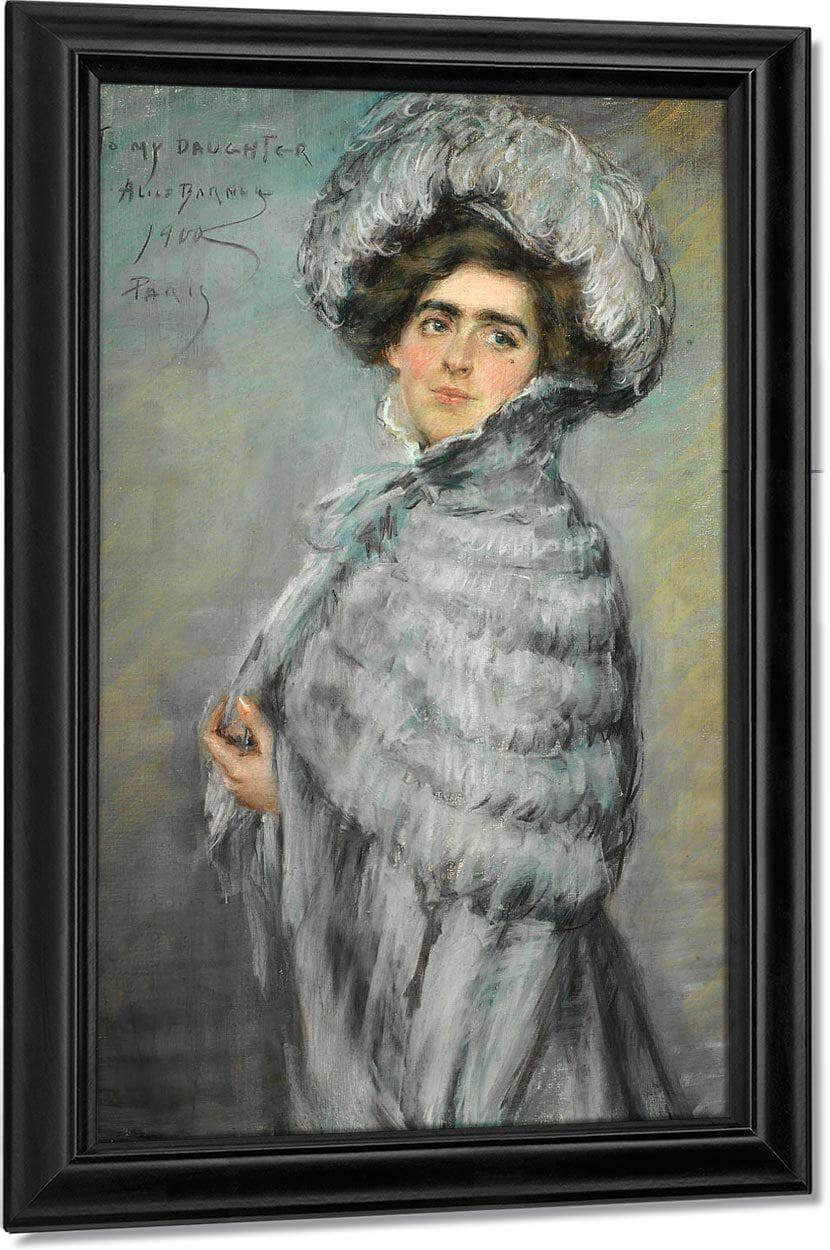 Laura Alice In Grey By Alice Pike Barney Fine Art Print