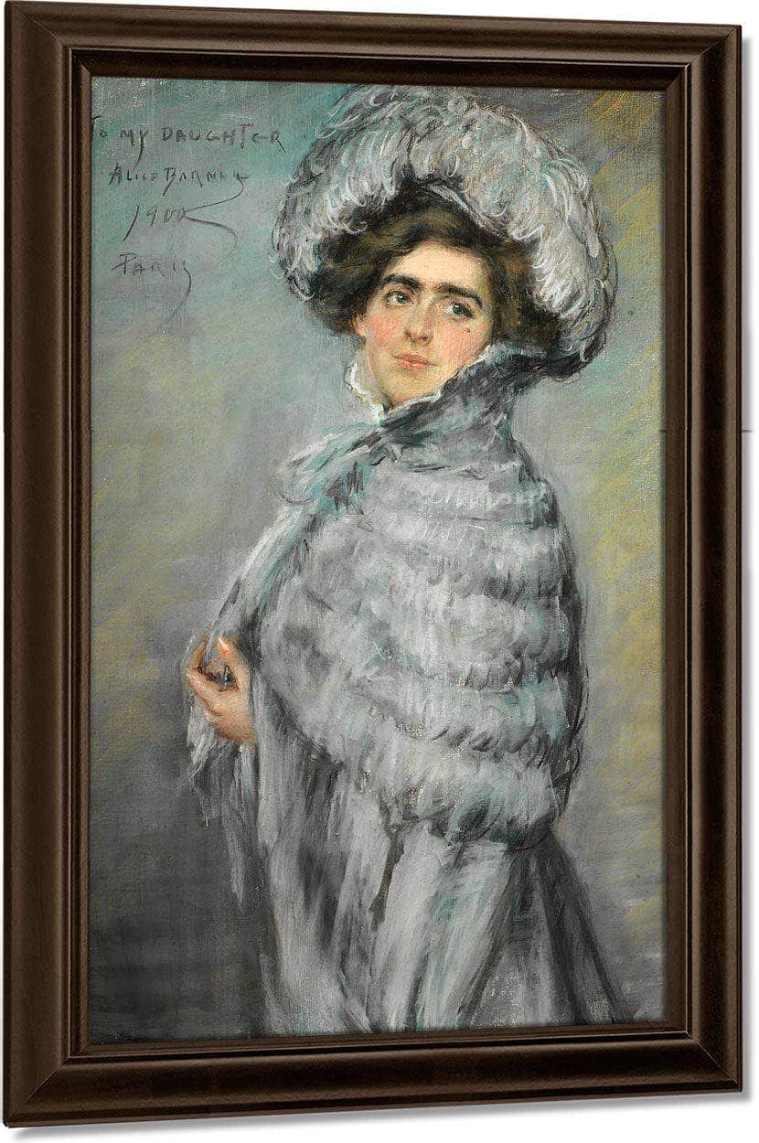 Laura Alice In Grey By Alice Pike Barney Fine Art Print
