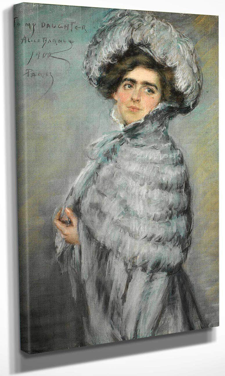 Laura Alice In Grey By Alice Pike Barney Fine Art Print