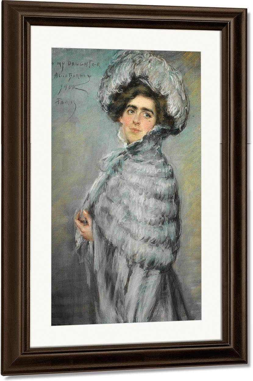 Laura Alice In Grey By Alice Pike Barney Fine Art Print