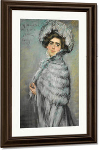 Laura Alice In Grey By Alice Pike Barney Fine Art Print