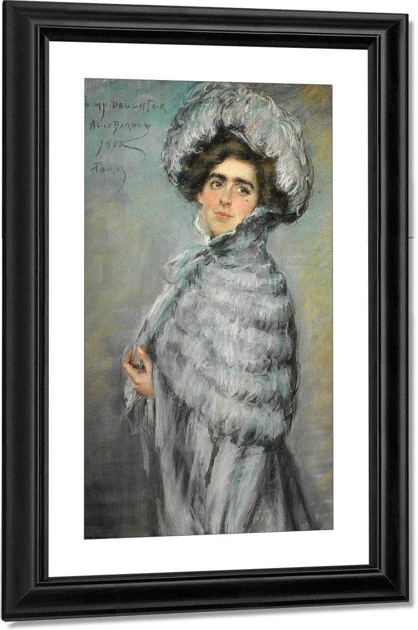 Laura Alice In Grey By Alice Pike Barney Fine Art Print