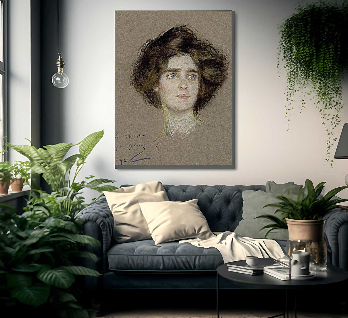 Laura Attentive By Alice Pike Barney Fine Art Print