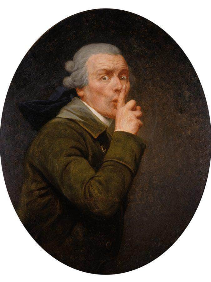 Le Discret 1791 By Joseph Ducreux Fine Art Print