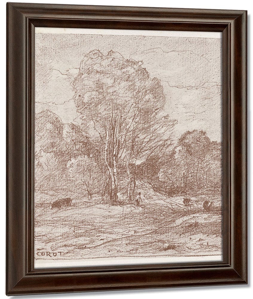 Le Dormoir Des Vaches (The Cow Pasture) By Jean Baptiste Camille Corot Fine Art Print