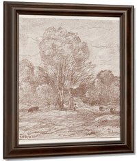 Le Dormoir Des Vaches (The Cow Pasture) By Jean Baptiste Camille Corot Fine Art Print