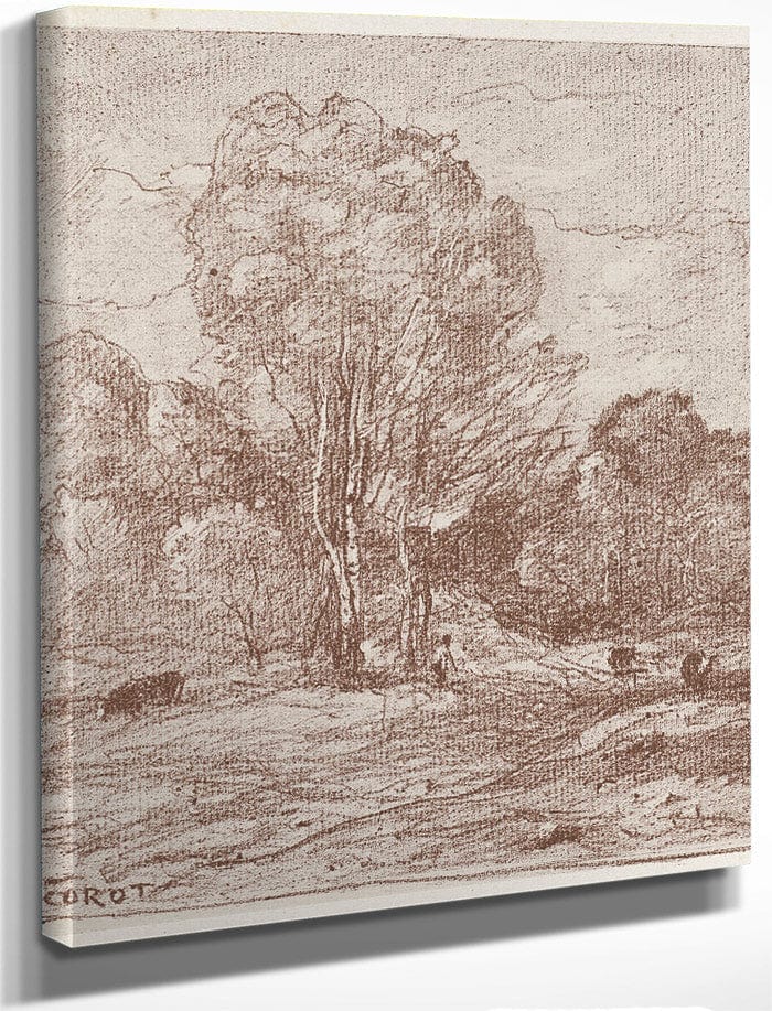 Le Dormoir Des Vaches (The Cow Pasture) By Jean Baptiste Camille Corot Fine Art Print