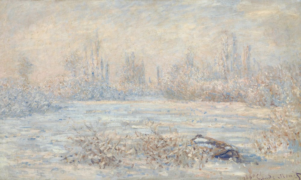 Le Givre (View Of Vetheuil In Winter, Val D'oise, Ile De France) By Claude Monet Fine Art Print