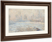 Le Givre (View Of Vetheuil In Winter, Val D'oise, Ile De France) By Claude Monet Fine Art Print