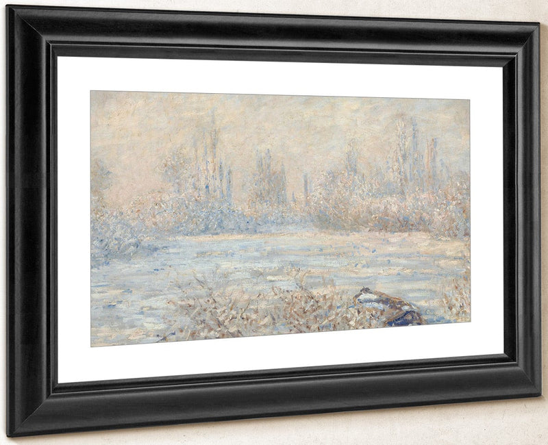 Le Givre (View Of Vetheuil In Winter, Val D'oise, Ile De France) By Claude Monet Fine Art Print