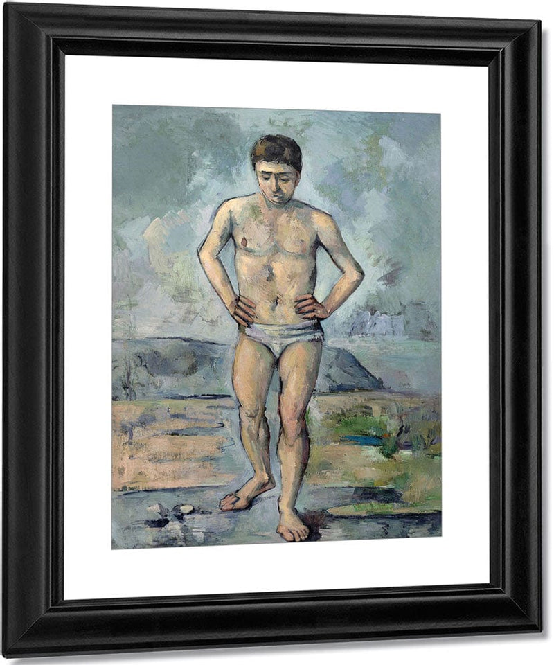 Le Grand Baigneur (The Large Bather) By Paul Cezanne Fine Art Print