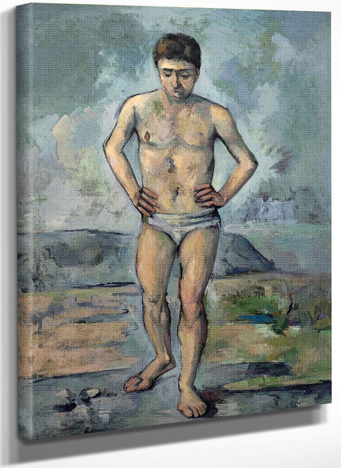 Le Grand Baigneur (The Large Bather) By Paul Cezanne Fine Art Print