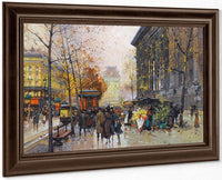 Le Marche Aux Fleurs La Madeleine By Eugene Galien Laloue Fine Art Print