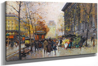 Le Marche Aux Fleurs La Madeleine By Eugene Galien Laloue Fine Art Print